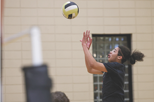 Man playing volleyball