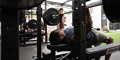 MizzouRec member using weights.