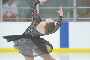 Woman ice skating