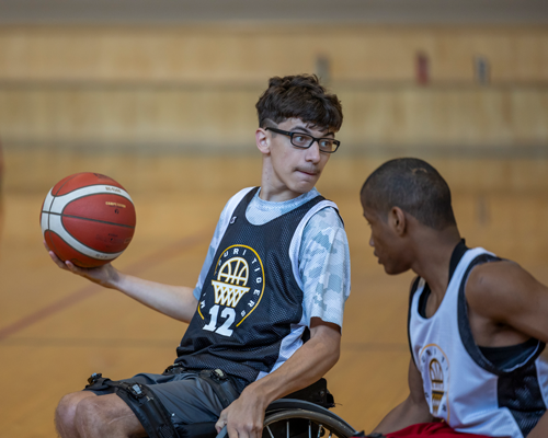 Participants at Mizzou Wheelchair Basketball camp.