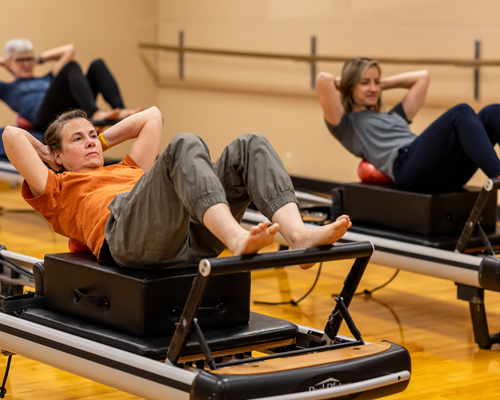 Member at Pilates class.